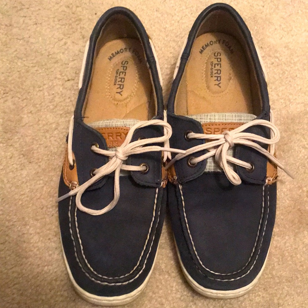 Sperry Top-Sider Navy leather upper, women’s size 9